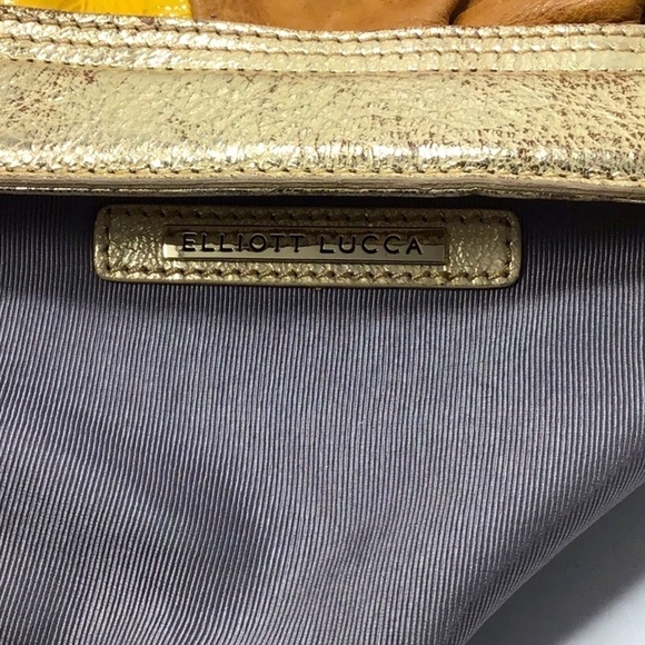 ELLIOTT LUCCA RARE CALYPSO COLORBLOCKED LEATHER CLUTCH - Picture 6 of 11